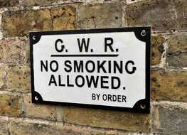 GWR No Smoking sign-white